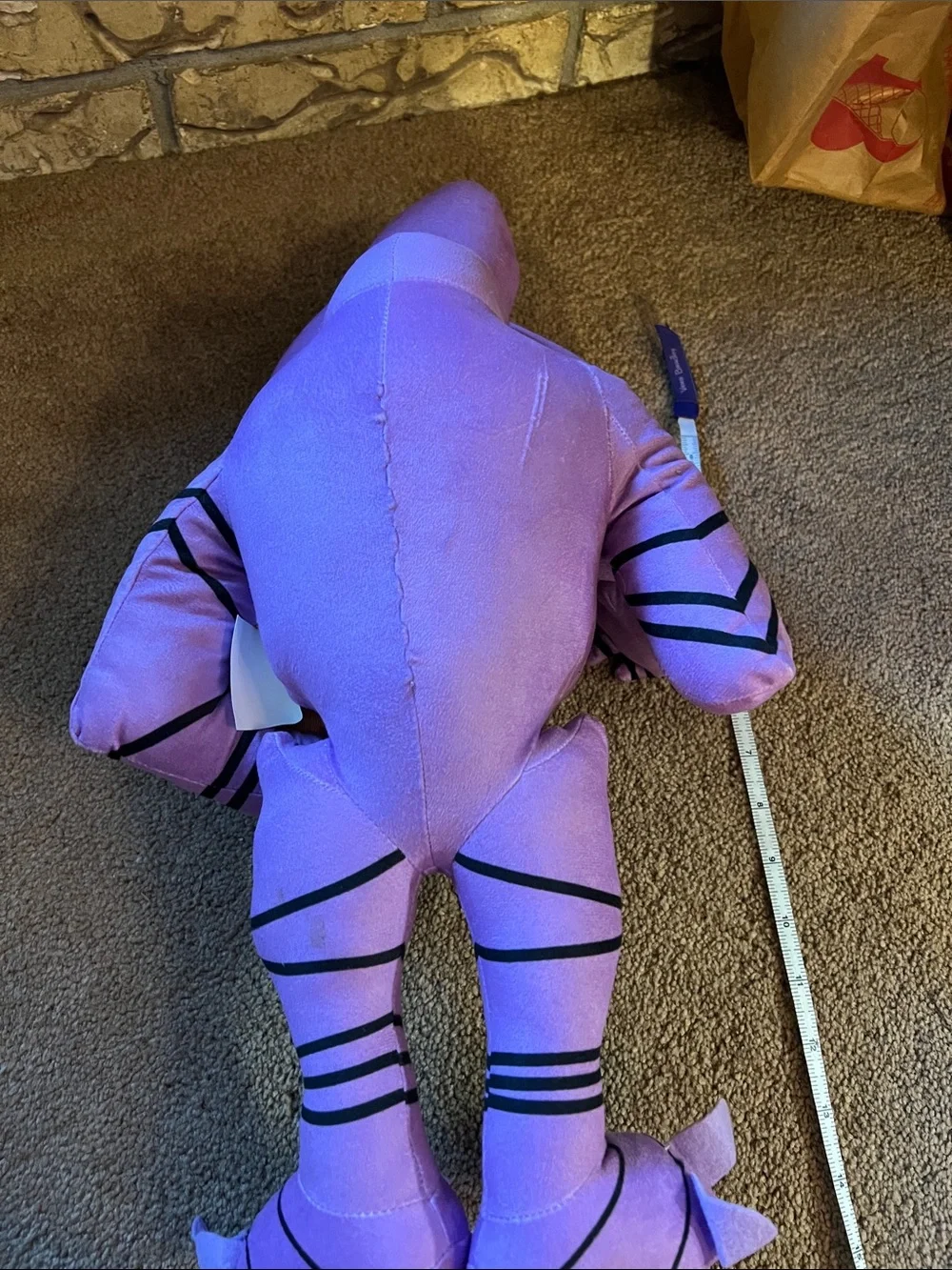 Purple Monster Plush with Orange Halloween Pumpkin - Kids Stuffed Animal